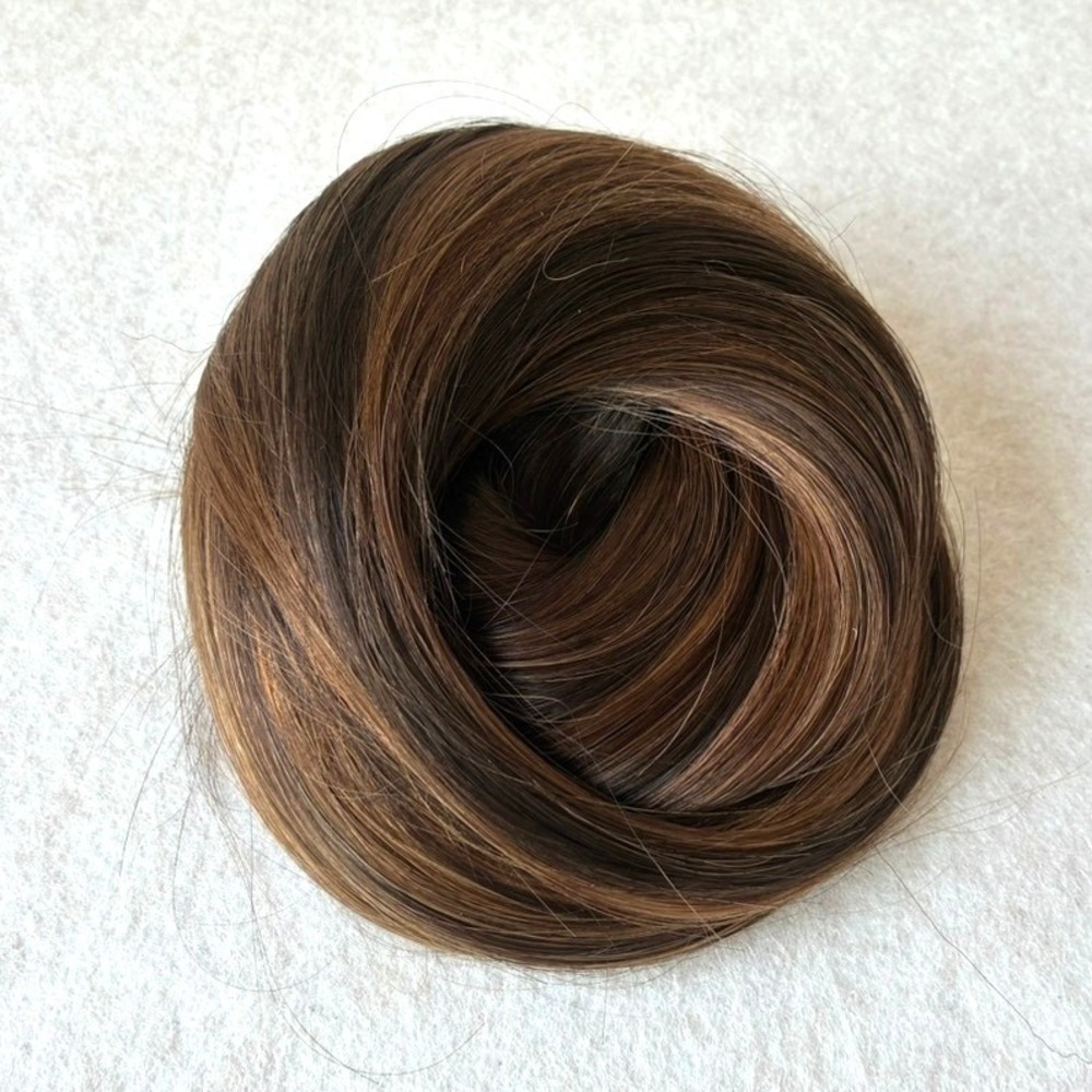BELLAMI Silk Seam Dark Honey Highlight 22" 6 Wefts 220g Clip In Hair NWOT